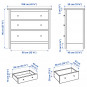 Комод ХЕМНЭС (HEMNES) с 3 ящиками, 108х96х50 см, белый (массив сосны) — купить аналог ИКЕА в Москве