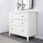 Комод ХЕМНЭС (HEMNES) с 3 ящиками, 108х96х50 см, белый (массив сосны) — купить аналог ИКЕА в Москве
