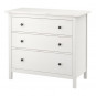 Комод ХЕМНЭС (HEMNES) с 3 ящиками, 108х96х50 см, белый (массив сосны) — купить аналог ИКЕА в Москве