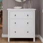 Комод ХЕМНЭС МИНИ (HEMNES Mini) 3 ящика, 85х96х37 см, белый (массив сосны) — купить компактный аналог ИКЕА