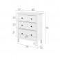 Комод ХЕМНЭС МИНИ (HEMNES Mini) 3 ящика, 85х96х37 см, белый (массив сосны) — купить компактный аналог ИКЕА