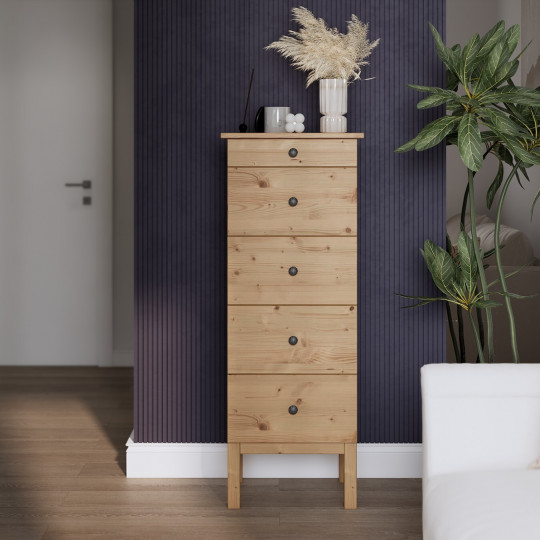 Комод 5 ящиков ТИРАНА, 48х129х39 см