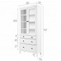Шкаф-витрина 3 ящика КЫМОР, 90х198х37 см